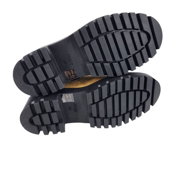 Maje Suede Leather Camel Color Platform Chelsea Boots Size FR 39 US 8.5 - Picture 3 of 5